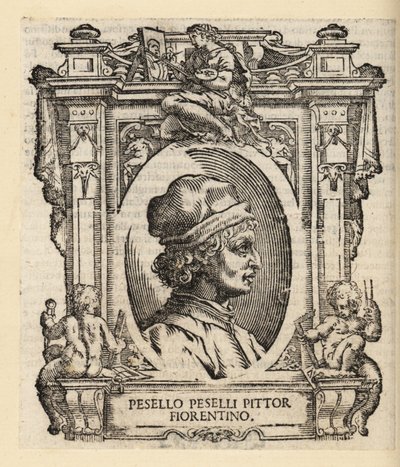 Portret van Francesco Pesellino, Italiaanse schilder uit Florence door Italian School