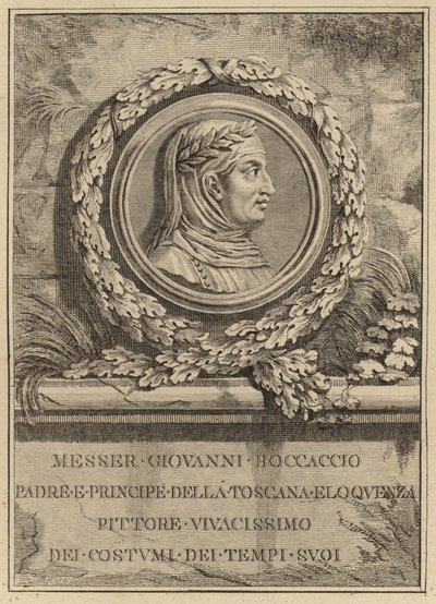 Portret van Giovanni Boccaccio door Italian School