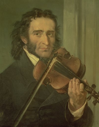 Portret van Niccolo Paganini (1782-1840) door Italian School
