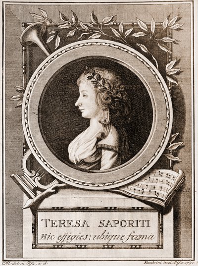 Portret van Teresa Saporiti door Italian School