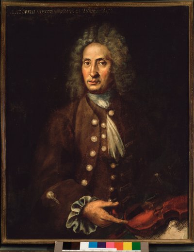 Portret van Italiaanse componist Giuseppe Torelli (1658-1709) door Italian School