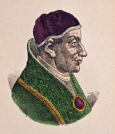 Portret van paus Paschalis I door Italian School