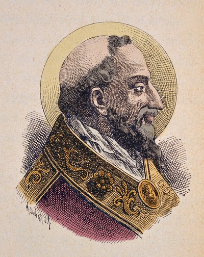 Portret van paus Clemens I (88-97) door Italian School