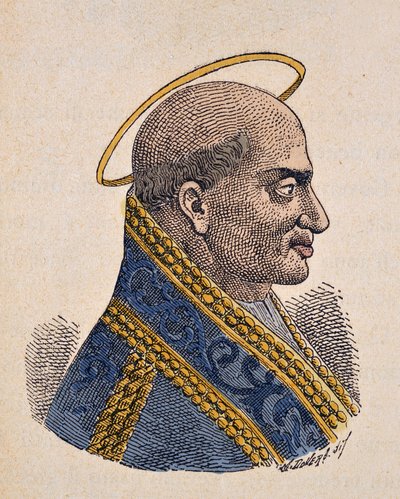 Portret van paus Zephyrinus (199-217) door Italian School