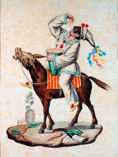 Pulcinella (Polichinelle) personage van de commedia dell