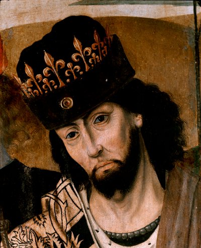 Representatie van Robert I van Anjou (1278-1343) koning van Sicilië en leider van de Guelf Partij (detail) door Italian School