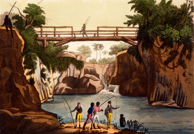 Rivier Roccie bij San Benedetto, eiland Madagaskar, uit Costumi dei... door Giulio Ferrario, ca. 1820-30 door Italian School