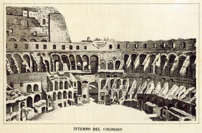 Rome: Binnenkant van het Colosseum door Italian School