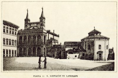 Rome: Piazza van Sint-Jan van Lateranen door Italian School