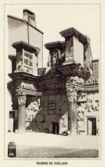 Rome: Tempel van Pallas door Italian School