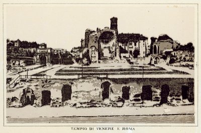 Rome: Tempio Di Venere E Roma door Italian School