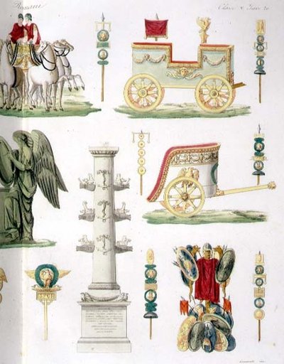 Romeinse Strijdwagens, Trofeeën en Militaire Monumenten, detail van plaat 20, klasse 5 uit deel I van 