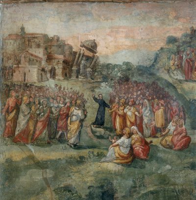 Preek van Sint Hippolytus (detail) door Italian School