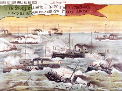 De slag om Kunfuda Bay door Italian School