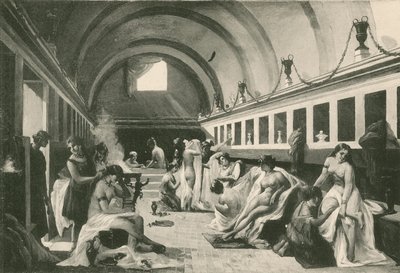 Het Frigidarium van Vrouwen in de Stabiaanse Baden zoals het was door Italian School