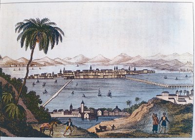 Zicht op Mexico-Stad, 1714 door Italian School