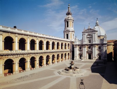 Uitzicht op de gevel, gebouwd 1570-87 door Italian School