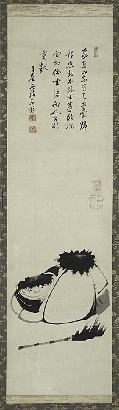 Kanzan en Jittoku. door Ito Jakuchu