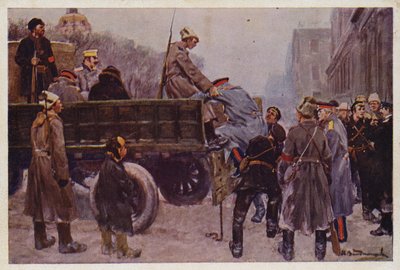 Arrestatie van Russische generaals tijdens de Februarirevolutie van 1917 door Ivan Alexeyevich (after) Vladimirov