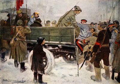 Arrestatie van generaals tijdens de Revolutie in februari 1917 door Ivan Alexeyevich Vladimirov