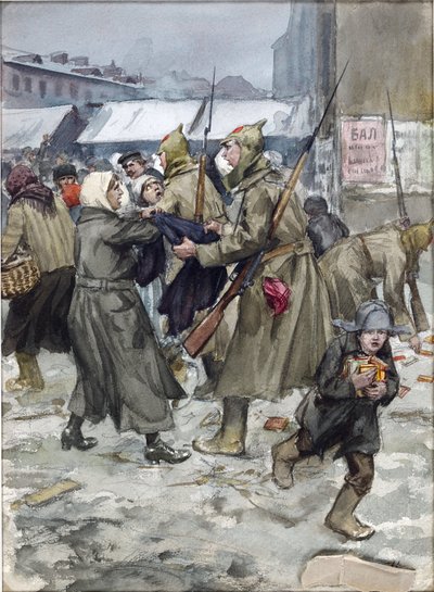 Vrije handel in Petrograd door Vladimirov, Ivan Alexeyevich door Ivan Alexeyevich Vladimirov