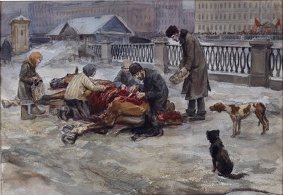 Hongerige jaren in Petrograd door Vladimirov, Ivan Alexeyevich (1869-1947) door Ivan Alexeyevich Vladimirov