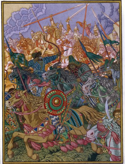 De verdrijving van Khan Batou door Ivan Yakovlevich Bilibin