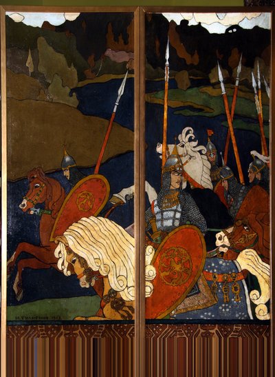 Volga Sviatoslavitch en zijn leger door Ivan Yakovlevich Bilibin