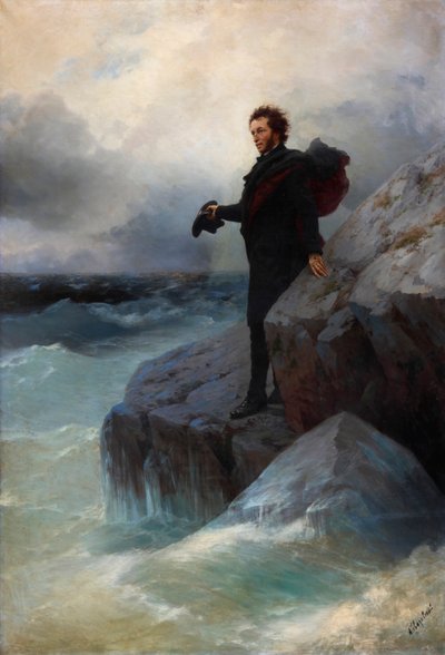 Vaarwel, vrij element, o Zee! Alexander Pushkin aan de Zwarte Zee, 1877 door Ivan Konstantinovich Aivazovsky