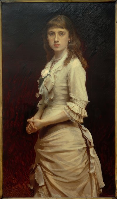 Portret Sofja Kramskaja, dochter van de schilder door Ivan Nikolaevich Kramskoy