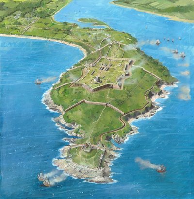 Pendennis Kasteel tijdens het beleg van 1646 door Ivan Lapper