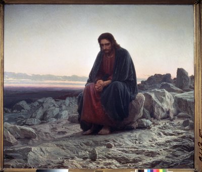 Christus in de wildernis door Ivan Nikolaevich Kramskoy