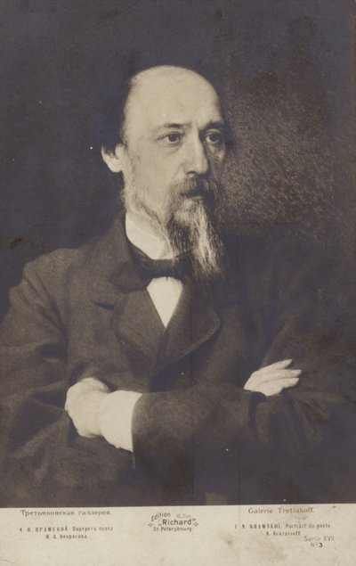Nikolay Nekrasov, Russische dichter door Ivan Nikolaevich Kramskoy