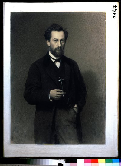 Portret van de kunstenaar Mikhail Konstantinovich Klodt baron von Jurgensburg door Ivan Nikolaevich Kramskoy