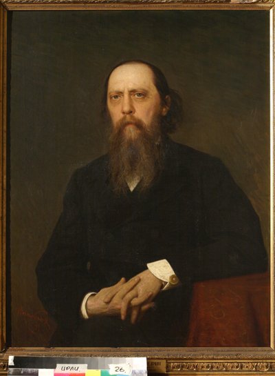 Portret van de schrijver Mikhail Saltykov-Shchedrin (1826-1889) door Ivan Nikolaevich Kramskoy