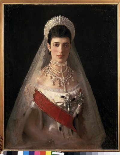 Portret van keizerin Maria Feodorovna, prinses Dagmar van Denemarken door Ivan Nikolaevich Kramskoy
