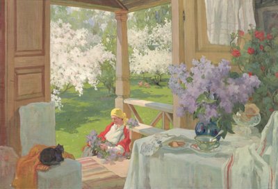 In het landhuis door Ivan Silych Goriuschkin-Sorokopudov