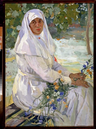 Rode Kruis (Rode Kruis) Verpleegster Portret door Ivan Silych Goriuschkin Sorokopudov