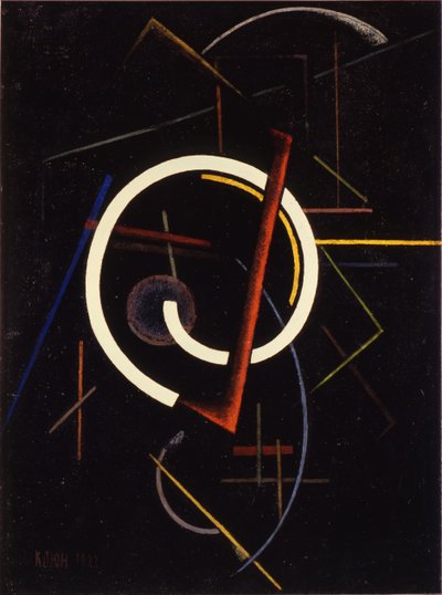 Lineaire structuur, 1922 door Ivan Vassilyevich Klyun