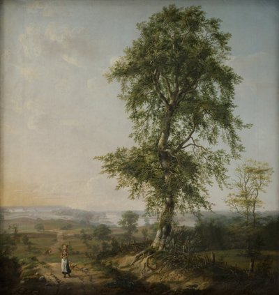 Landschap met een Grote Boom door Johan Christian Dahl