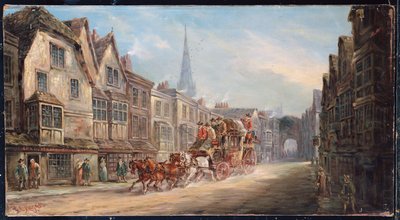 De Royal Mail van Londen naar Exeter die door Salisbury gaat, 1895 door J.C. Maggs