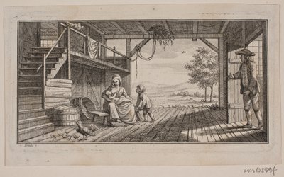 Een achteraan open vestibule in een gebouw door J.F. Clemens