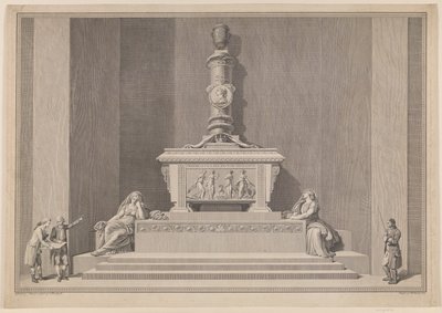 Grafmonument van Frederik V in de Domkerk van Roskilde door J.F. Clemens
