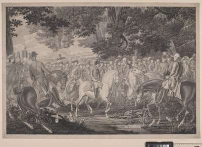 Frederik de Grote rijdt naar huis na een revue in Potsdam door J.F. Clemens