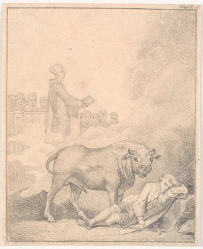 Nils Klim denkt de koster in de kerk van Fane te horen door J.F. Clemens