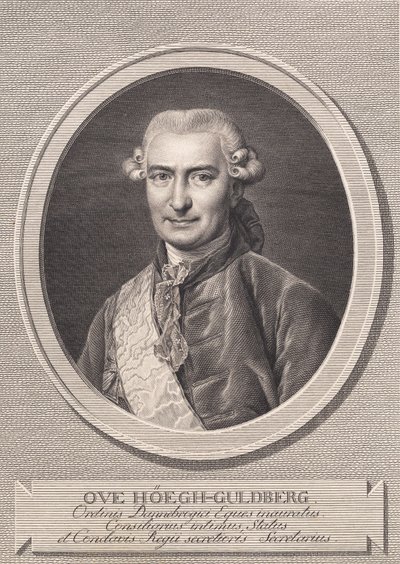Portret van Ove Høegh-Guldberg door J.F. Clemens