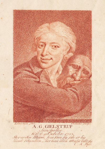 De Acteur Adam Gottlob Gielstrup (1753-1830) door J.F. Clemens