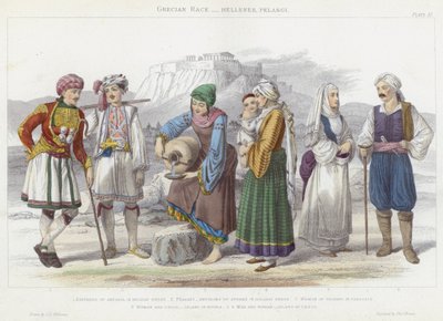 Griekse Ras, Hellenen, Pelasgi door J.L. (after) Williams