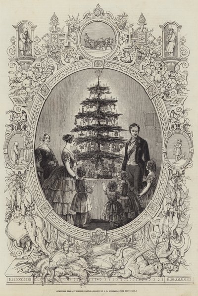 Kerstboom in Windsor Castle door J.L. Williams