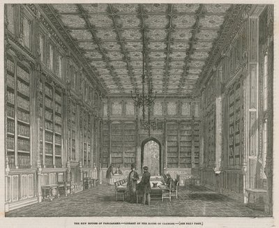 De nieuwe Houses of Parliament - de bibliotheek van het Lagerhuis door J.L. Williams